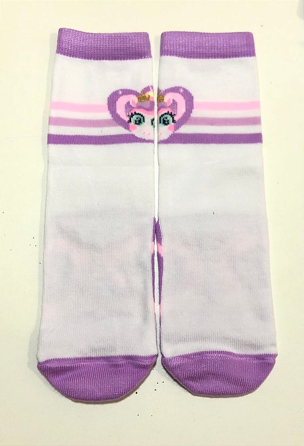 82459 MEIA CANO LONGO KIDS UNI EF BRANCO 23 A 27 7909692299958