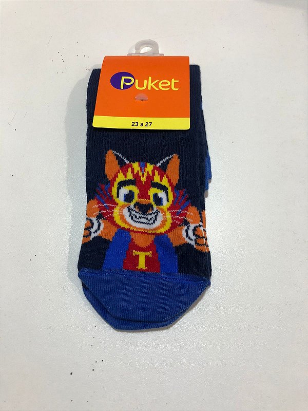 82459 MEIA BASICA CANO LONGO TIGRE KIDS EF AZUL MARINHO 23 A 27 7909692300272