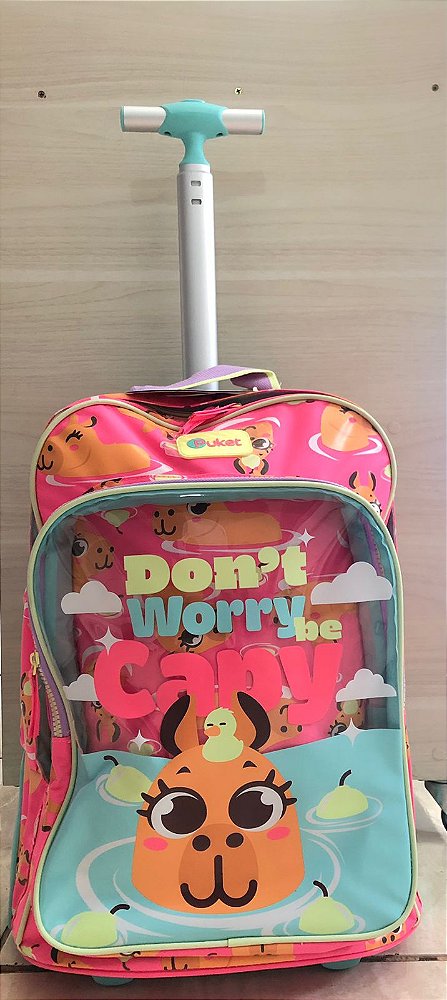 MOCHILA COM RODINHA CAPIVARA