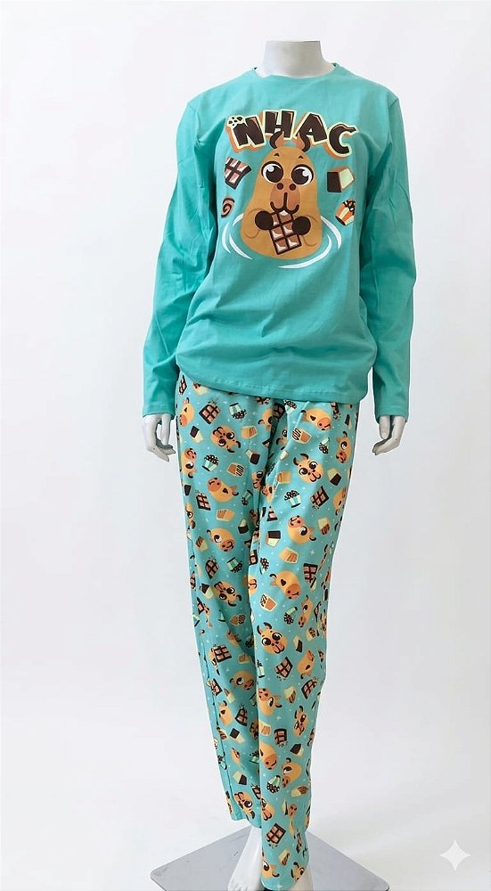 PIJAMA ML AD ECO CAPIVARA