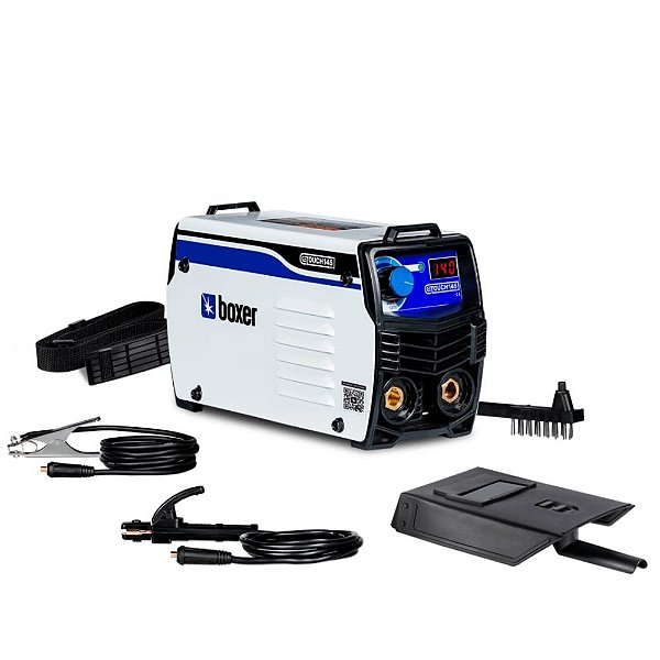 Máquina de Solda Inversora MMA Touch 145 140A Bivolt com Máscara Optiarc 70 BOXER-1015015