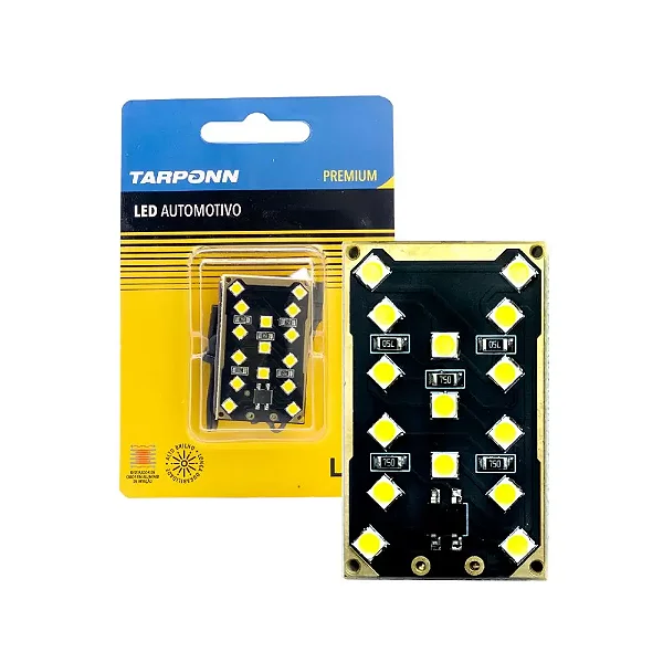 LAMPADA LED PLACA 15 LEDS PREMIUM 12-24V 6.000K TP-5068