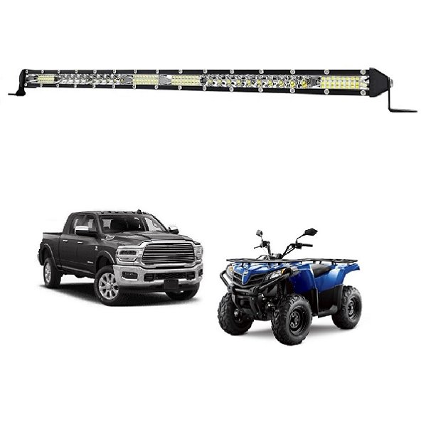 Farol Barra 56 LEDs 7D SLIM 168W Auxiliar Off Road LT2510 54cm