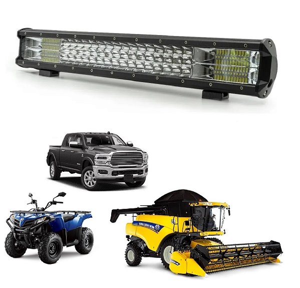 Farol Barra 96 LEDs 7D 288W Auxiliar Off Road LT2505 51cm