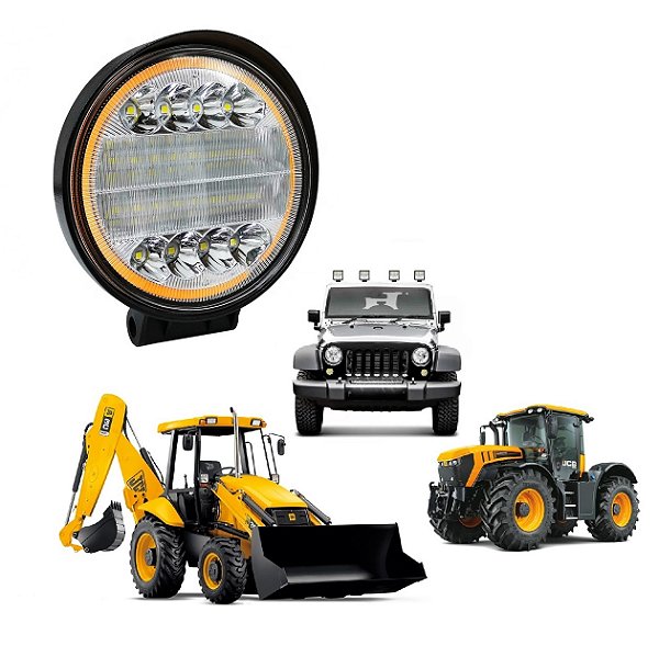 FAROL DE MILHA COM SETA 7D 38 LEDs 114W OFF ROAD LT1011