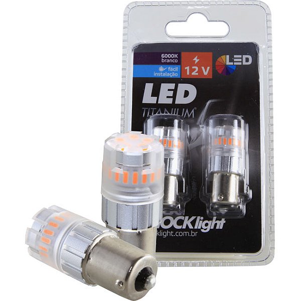 PAR LAMPADA LED 1 POLO TITANIUM 23 SMD LARANJA SLL-1156T-LR
