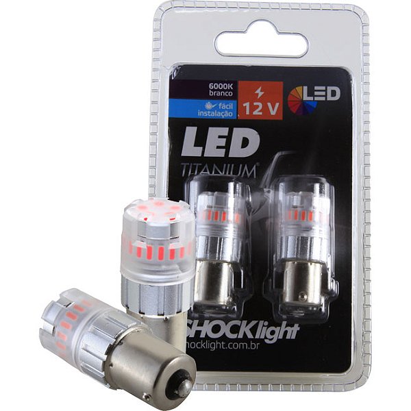 PAR LAMPADA LED 1 POLO VERMELHA TITANIUM 23 SMD SLL-1156T-VM
