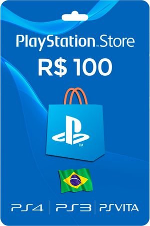 Cartão PSN PSN R$ 100 REAIS PS4 PLAYSTATION NETWORK BRASIL