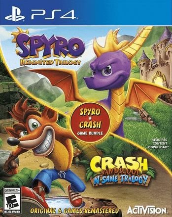 Pacote de jogo Spyro™ + Crash Remastered  PS4 midia digital