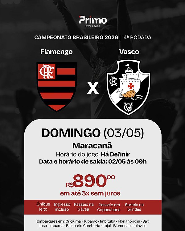 Flamengo x Vasco Brasileirão Maracanã