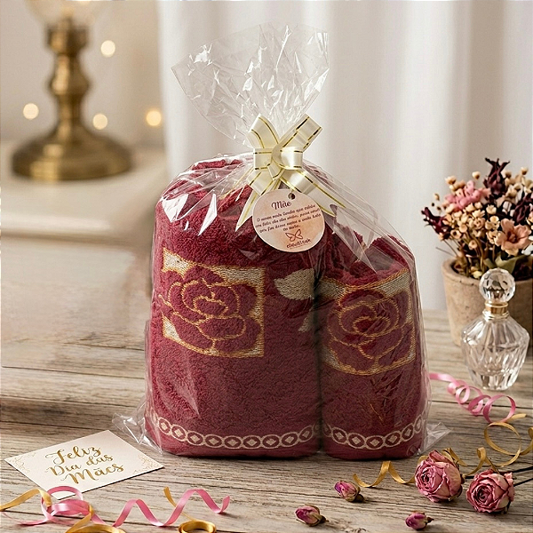 Combo Afeto: Kit Toalhas Banho e Rosto com Bordado Floral - Edição Limitada