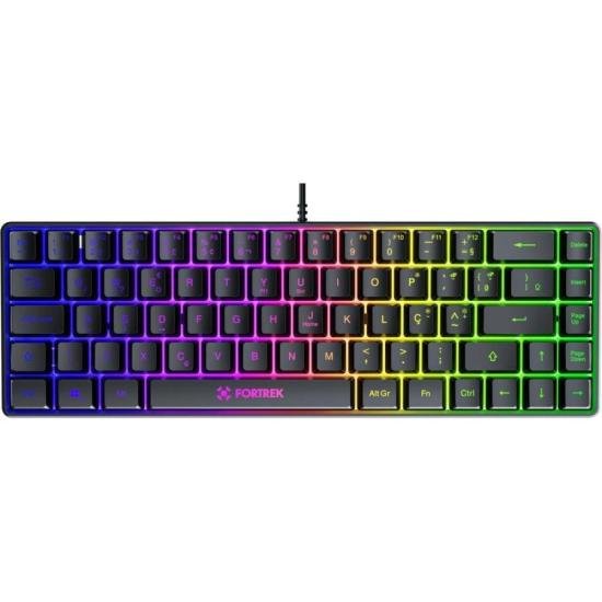 Teclado Gamer Fortrek Fearless 65 Compact Preto