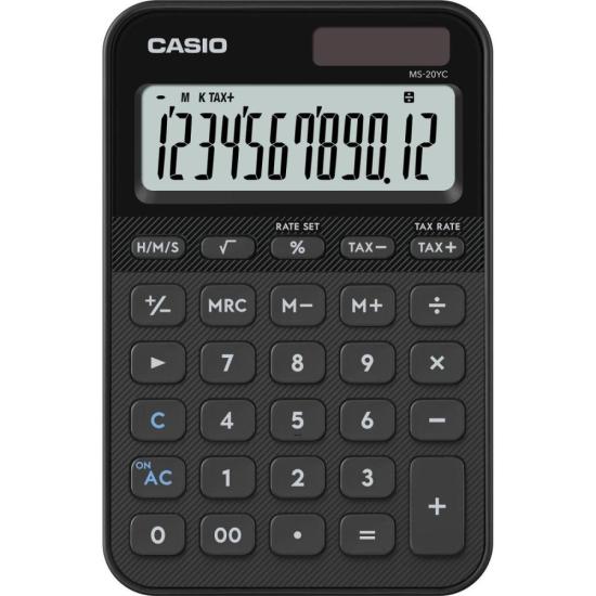 Calculadora de Mesa Casio MS20YC 12 Dígitos Preta