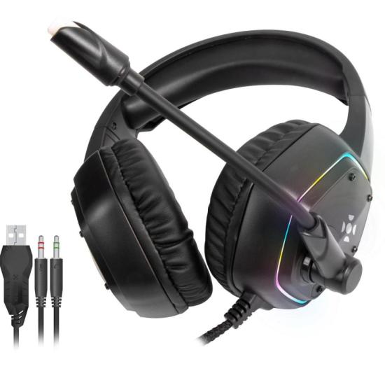 Headset Gamer Fortrek Blackfire P2 + USB RGB Preto [F002]