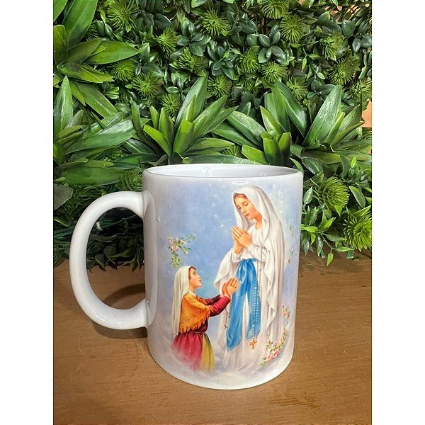 Caneca Personalizada Nossa Senhora de Lourdes | Presente Católico Religioso | Fé e Devoção