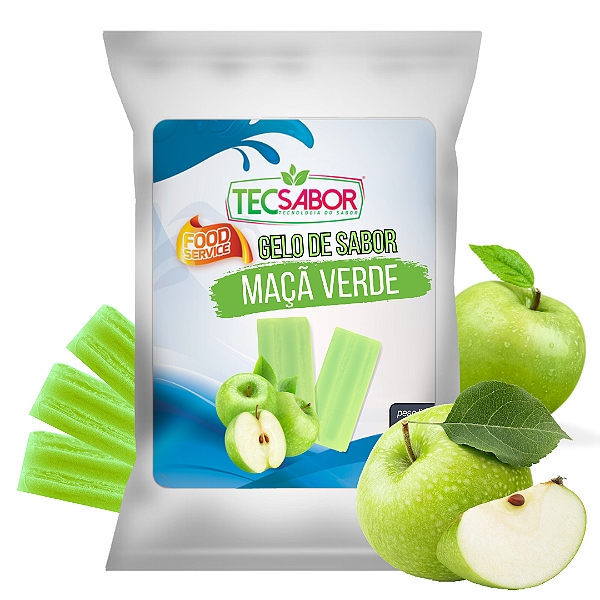 Gelo de Sabor Maçã Verde 1 kg