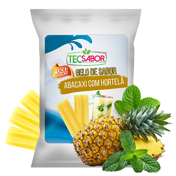 Gelo de Sabor Abacaxi com Hortelã 1 kg