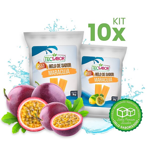 Kit 10x Gelo de Sabor Maracujá