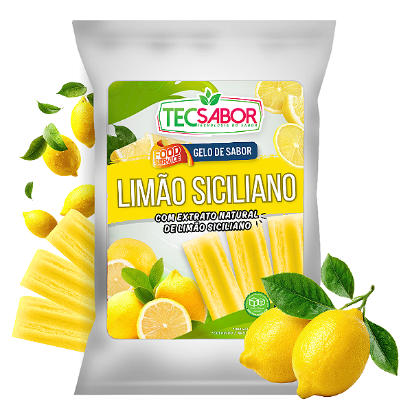 Gelo de Sabor Extrato Natural de Limão Siciliano 1 kg