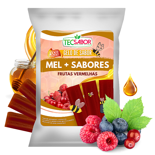 Gelo de Sabor Mel com Frutas Vermelhas 1 kg