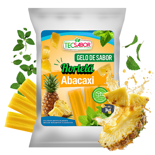 Gelo de Sabor Hortelã com Abacaxi 1 kg
