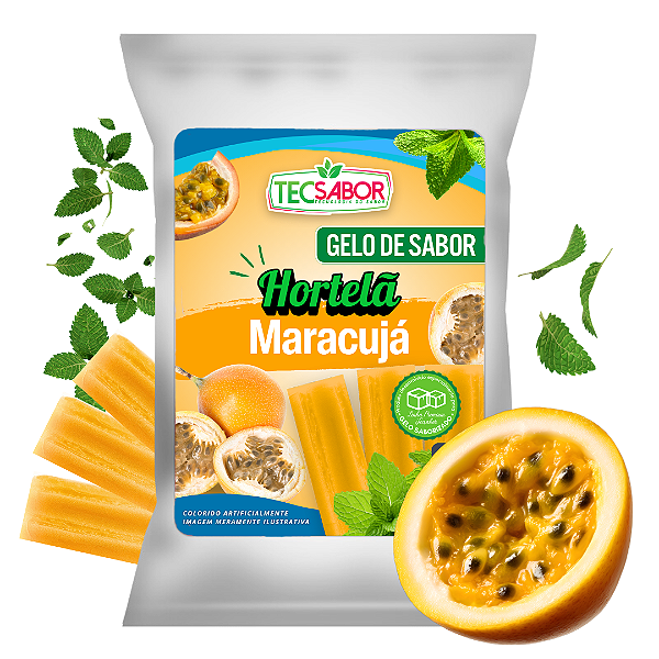 Gelo de Sabor Hortelã com Maracujá 1 kg