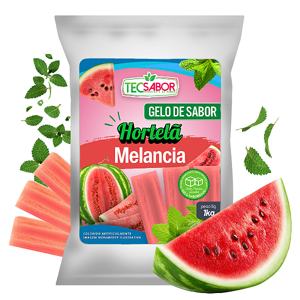 Gelo de Sabor Hortelã com Melancia 1 kg