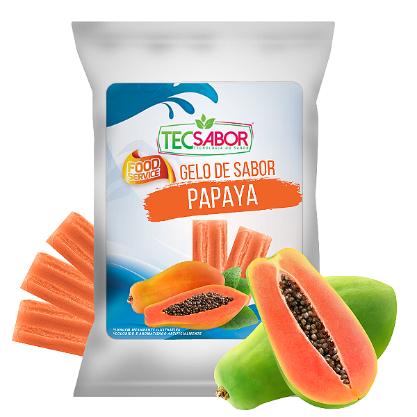 Gelo de Sabor Mamão Papaya 1 kg