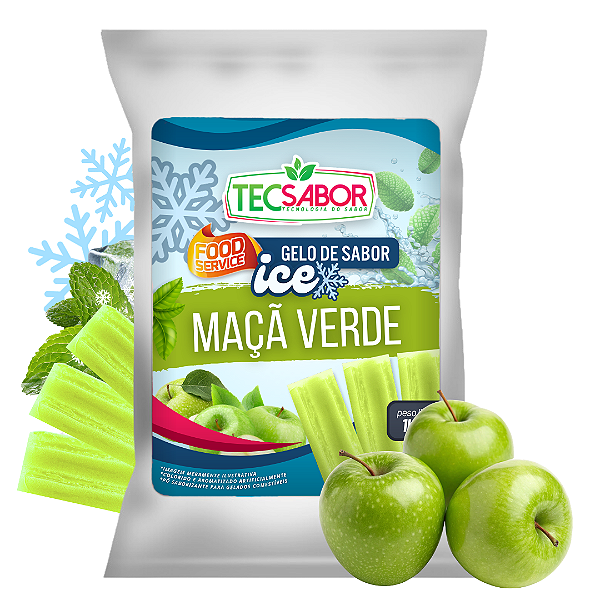 Gelo de Sabor ICE Maçã Verde 1 kg