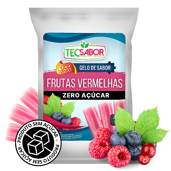 Gelo de Sabor Zero Açúcar Frutas Vermelhas