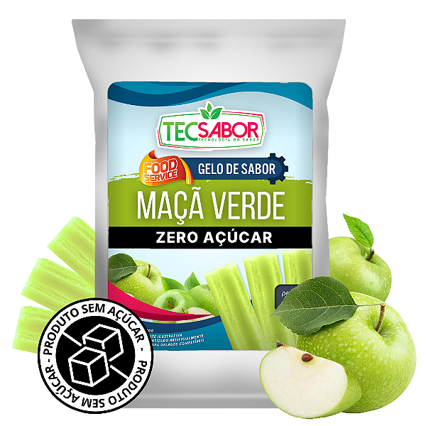 Gelo de Sabor Zero Açúcar Maçã Verde