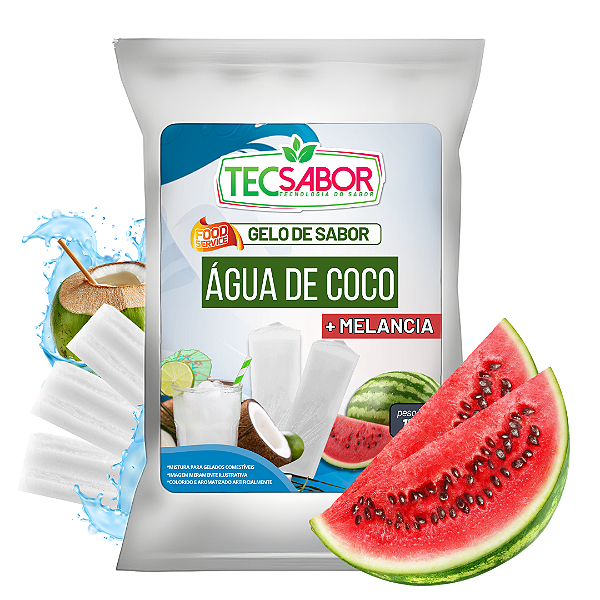 Gelo de Sabor Água de Coco com Melancia 1 kg
