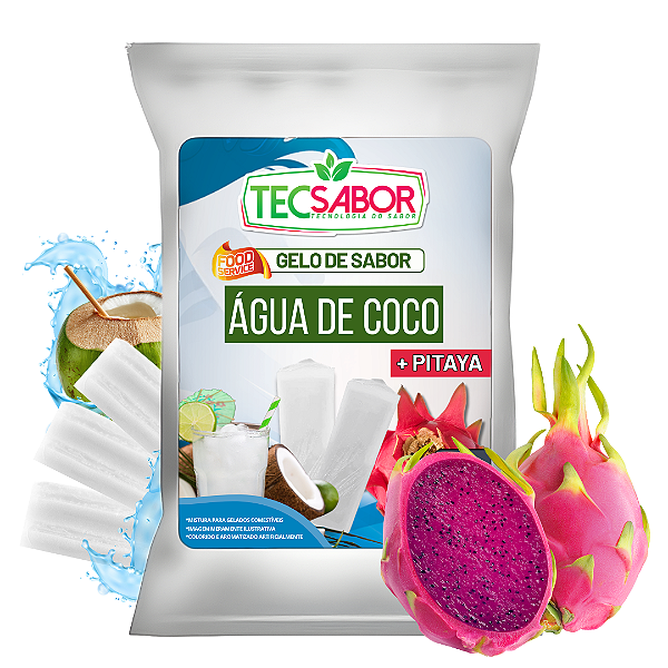 Gelo de Sabor Água de Coco com Pitaya 1 kg