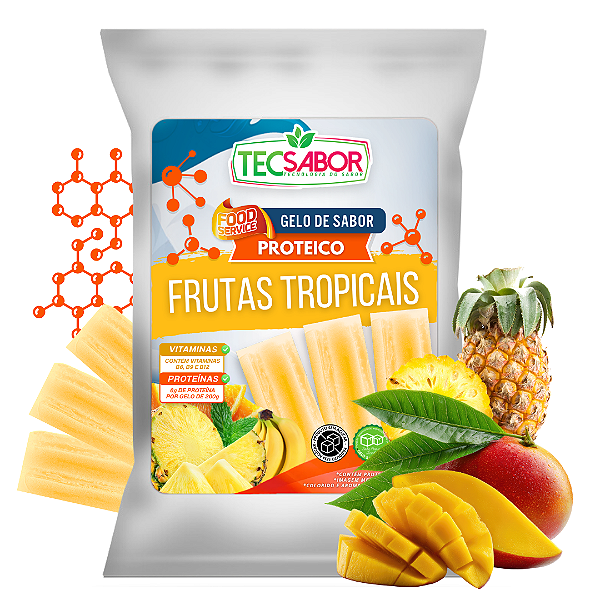 Gelo de Sabor Proteico Frutas Tropicais 1 kg