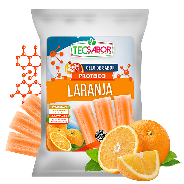 Gelo de Sabor Proteico Laranja 1 kg