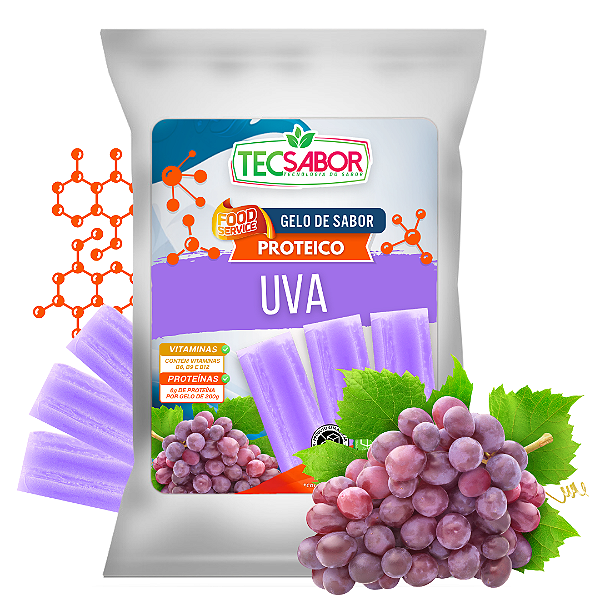 Gelo de Sabor Proteico Uva 1 kg