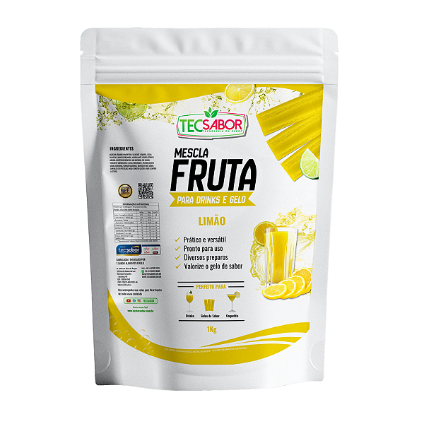 Frutas para Drinks e Gelos Sabor Limão 1 kg