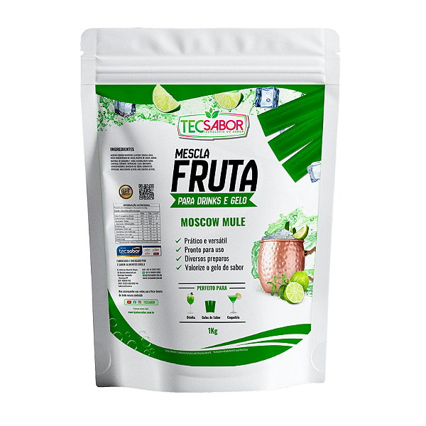 Frutas para Drinks e Gelos Sabor Moscow Mule 1 kg