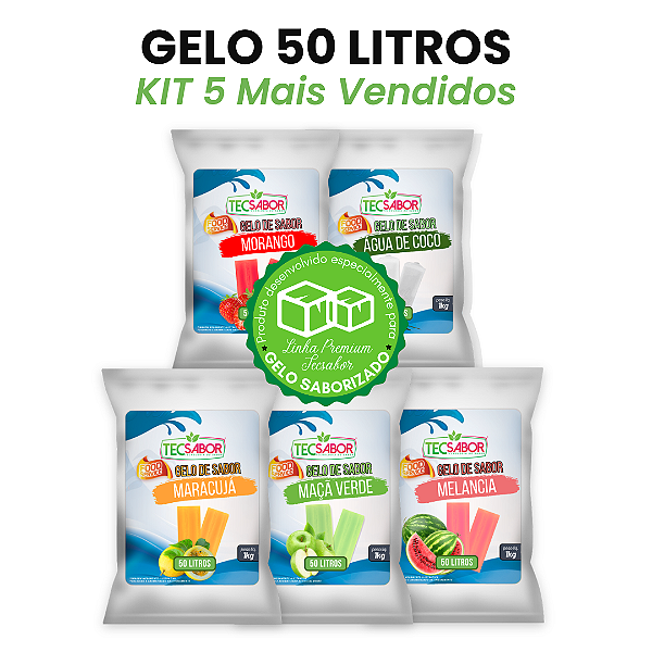 Kit Envio Full 5 Gelos de Sabor 50 Litros - Mais Vendidos