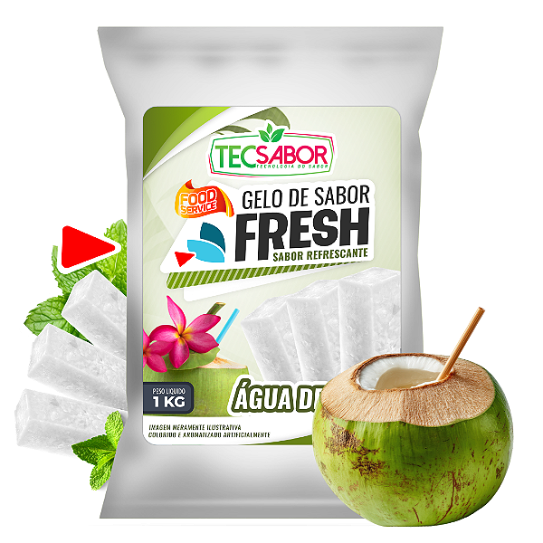 Gelo de Sabor Fresh Trident Água de Coco 1 kg