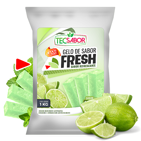 Gelo de Sabor Fresh Trident Limão 1 kg