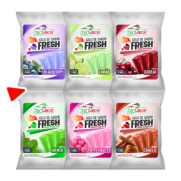 Kit 2 - 6x Gelos de Sabor Fresh Trident