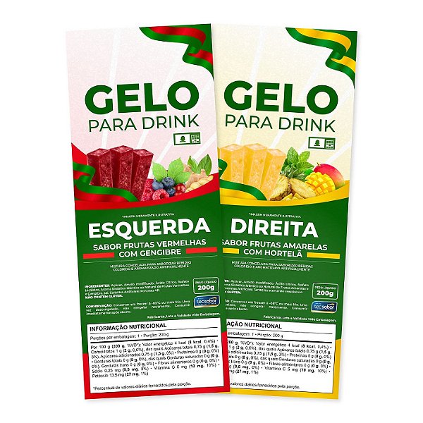 Etiqueta para Gelo de Sabor Eleições - 50 Unidades