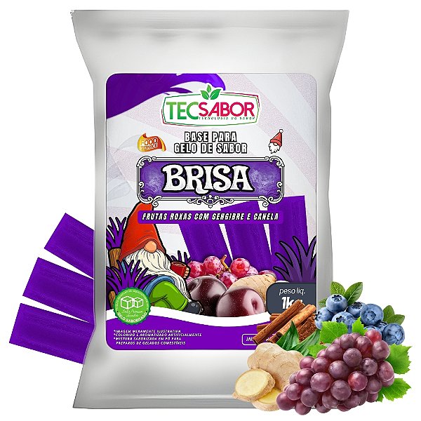 Gelo de Sabor Brisa Blend de Frutas Roxas 1 kg