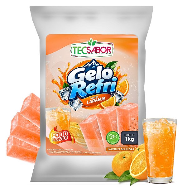 Base para Gelo de Sabor Refrigerante Laranja 1 kg