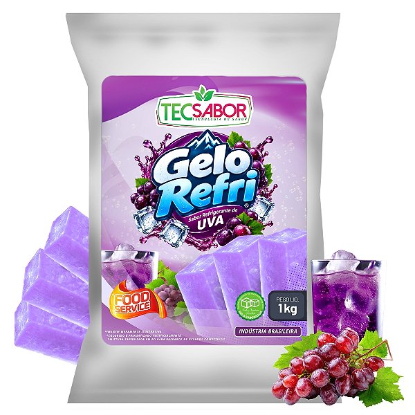 Base para Gelo de Sabor Refrigerante Uva 1 kg