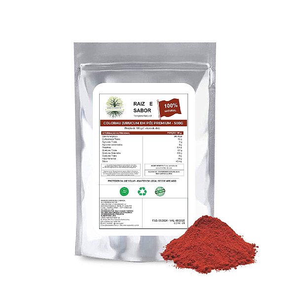 Colorau ( Urucum ) em pó Premium 500g