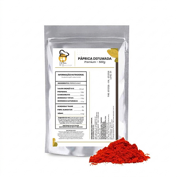 Páprica em Pó Pura Premium 500g - Meu Tempero Shop