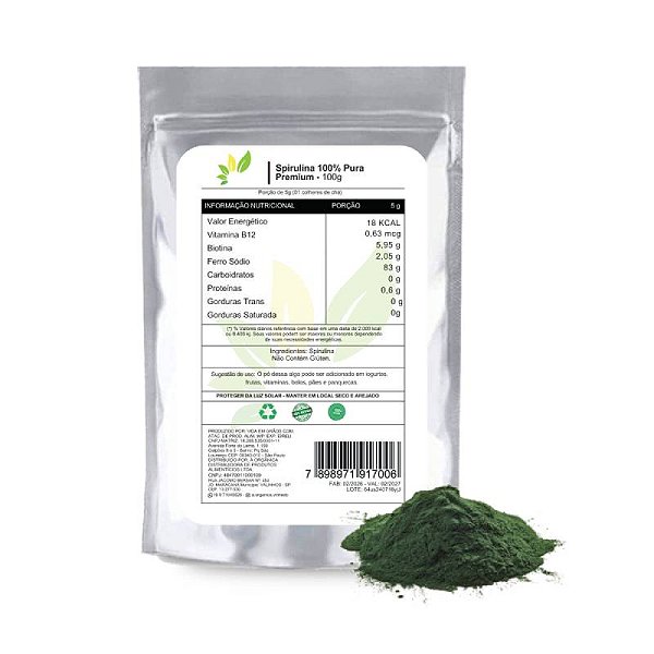 Spirulina Premium 100% Pura 100g - Superalimento Vegano