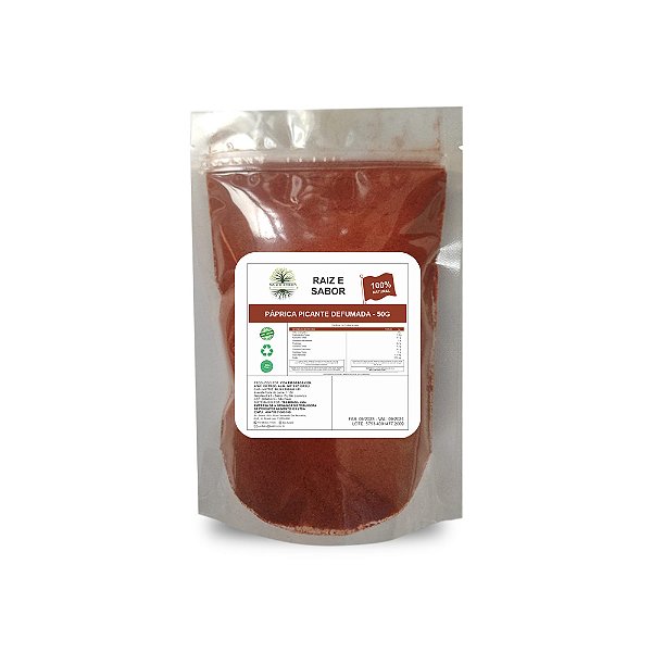 Paprica Defumada, Raiz e Sabor Tempero Natural 50g
